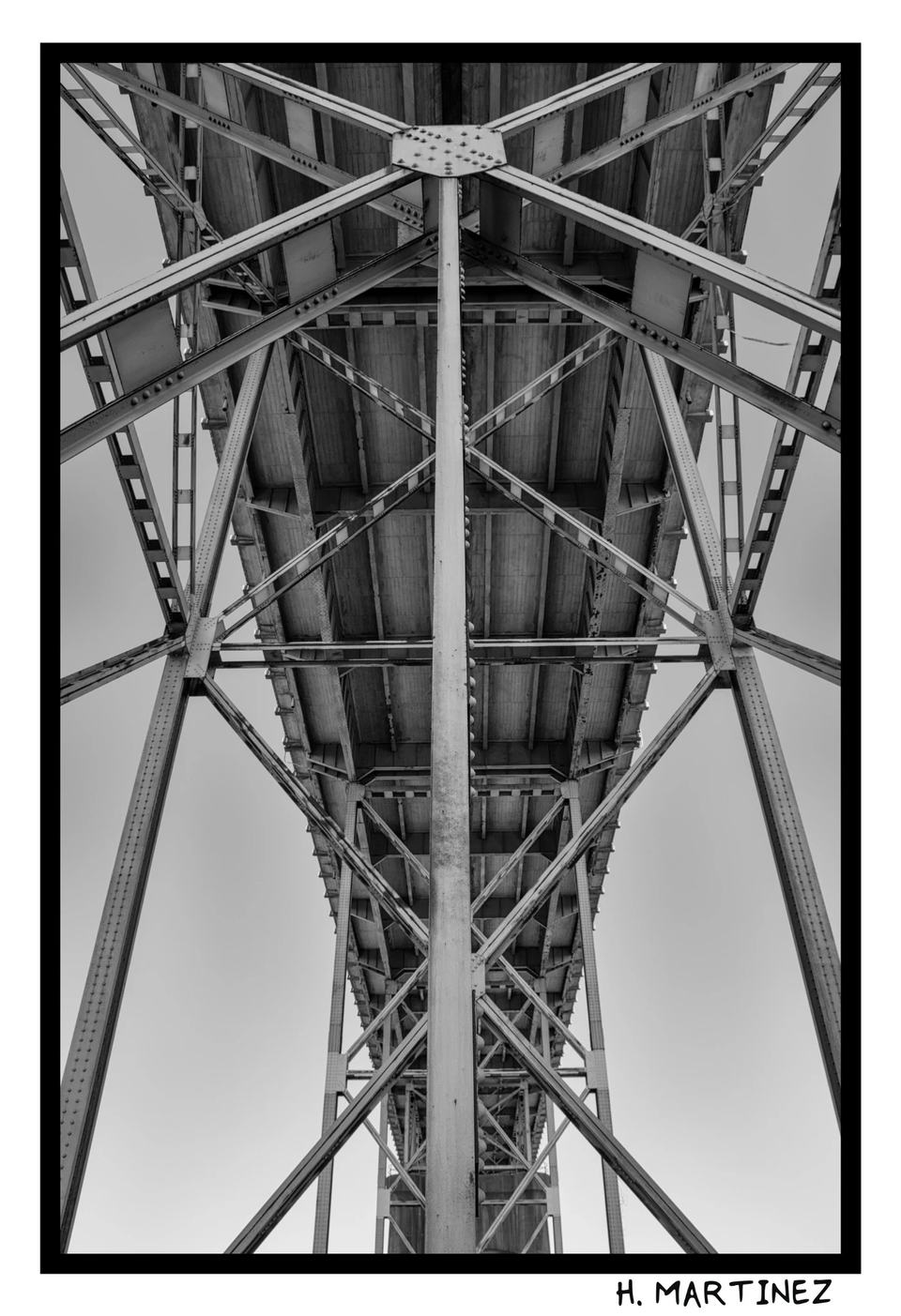 The Unforgiven I: Steel geometry transforms the underside of a bridge into a cathedral of industry.